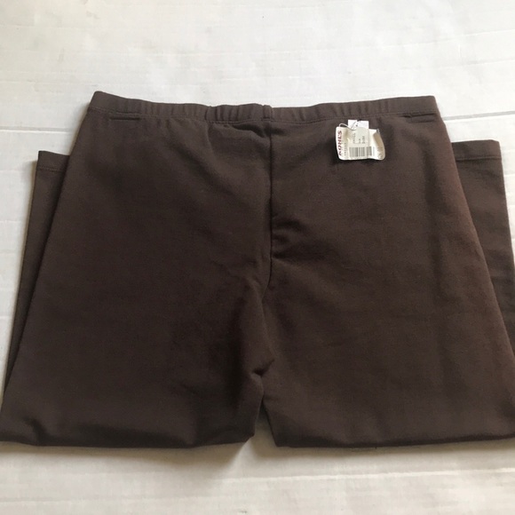Simply Vera Vera Wang brown cotton Capri legging - Picture 5 of 7
